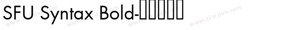 SFU Syntax Bold字体转换